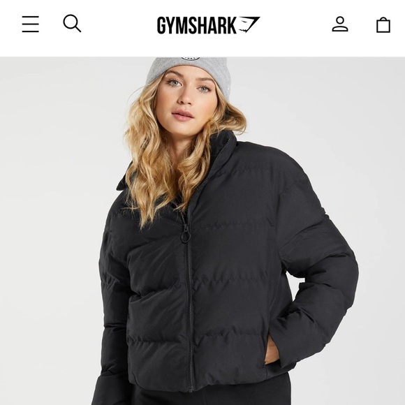 Gymshark M never worn only in storage so new as new can be Black Puffer Jacket - Picture 16 of 16
